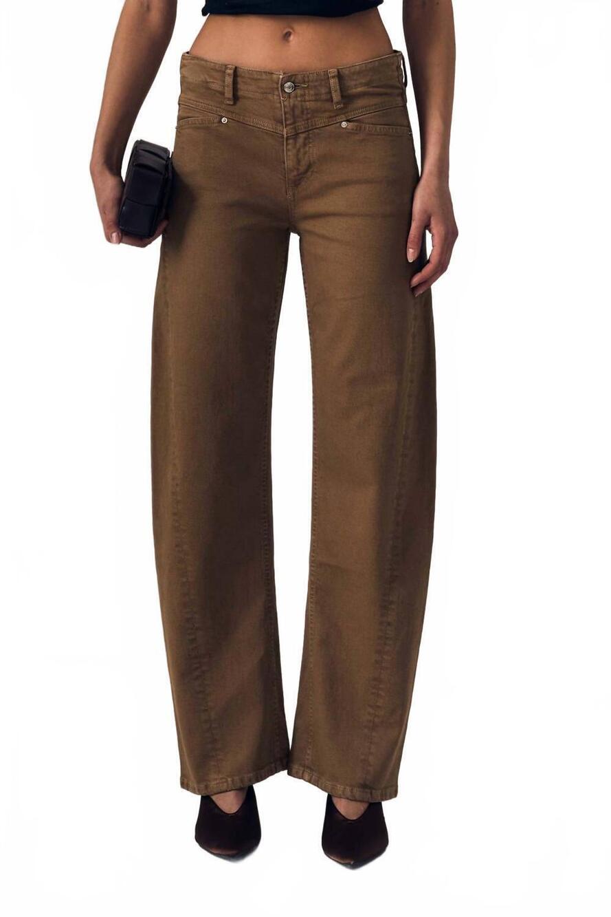 NEW LE JEAN selena vintage jeans in honey brown
